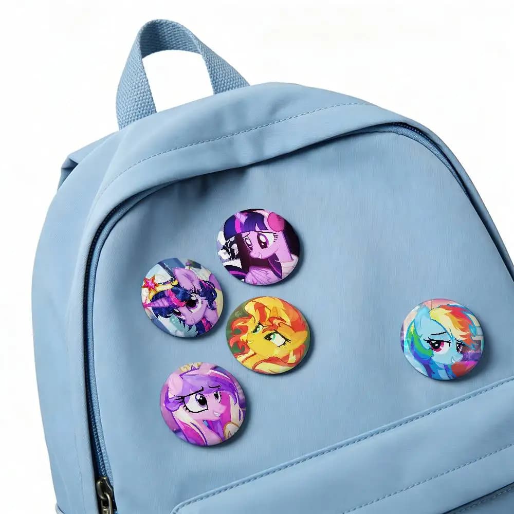 Cute-M-my Little-PonyS Kawai Badge Pins For Friend, Backpack, Clothing, Collectible Accessories, Jewelry Gift
