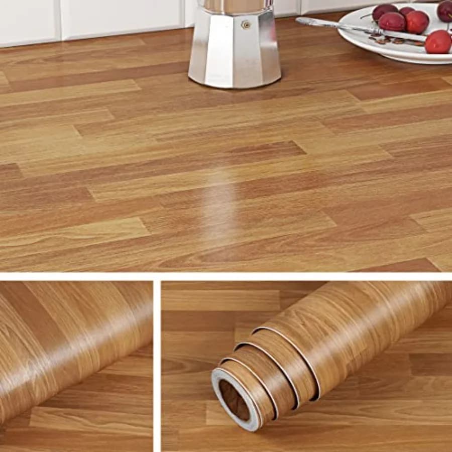 Butcher Block Countertop Contact Paper Waterproof Wallpaper Light Wood Contact Paper for Countertops Peel and Stick Table Cover