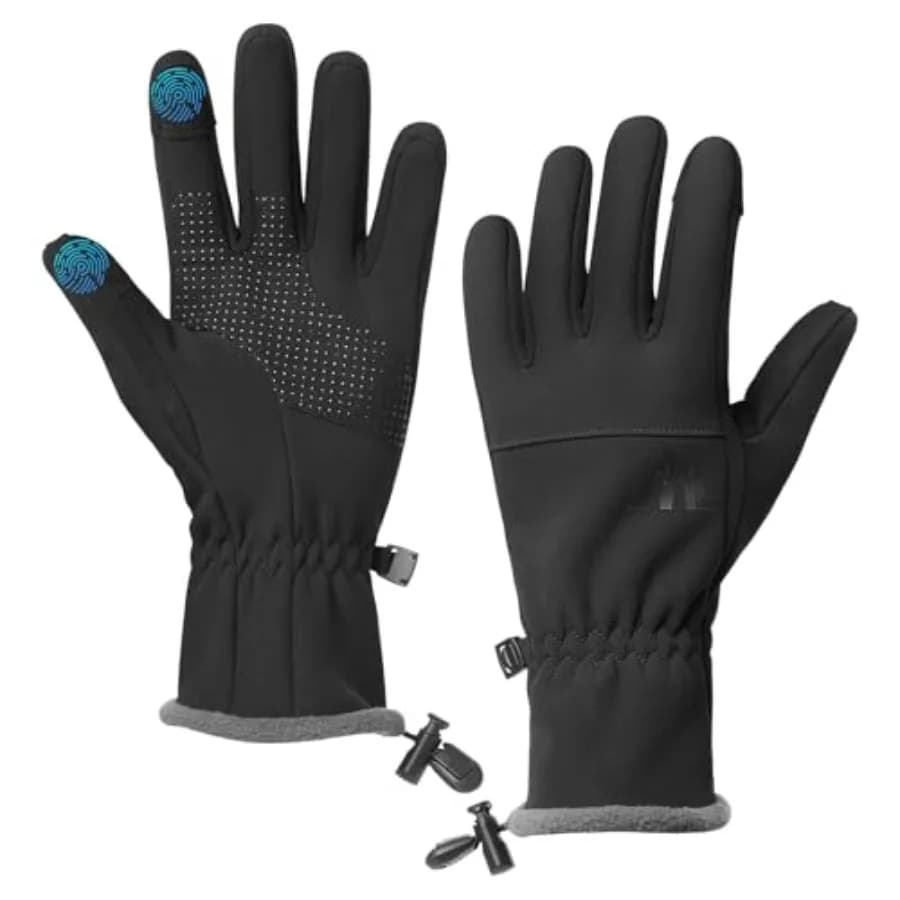 Moon Kitty Women's Winter Running Gloves Cold Weather Gloves Windproof Thermal with Touchscreen Fingers for Women Men Jogging D
