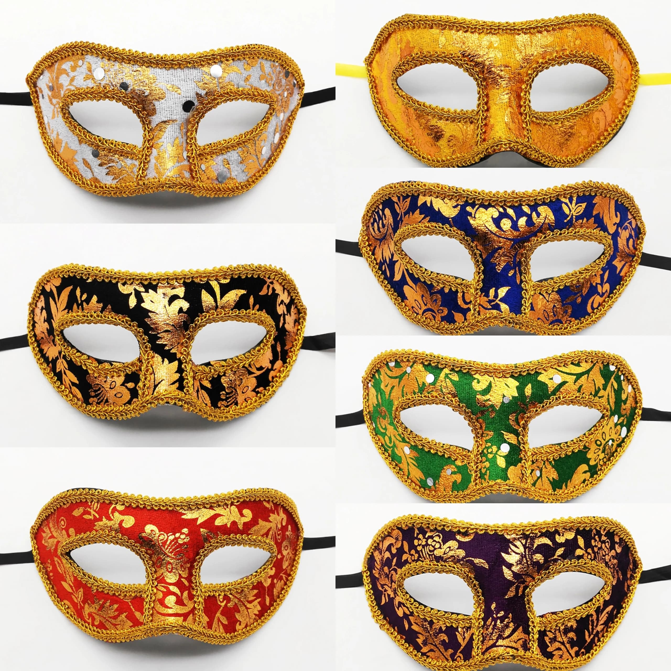 Uomini Mardi Gras Carnival Mask maschere veneziane maschere Jazz antiche Vintage Masquerade maschere Cosplay maschere Unisex per feste a mezza faccia
