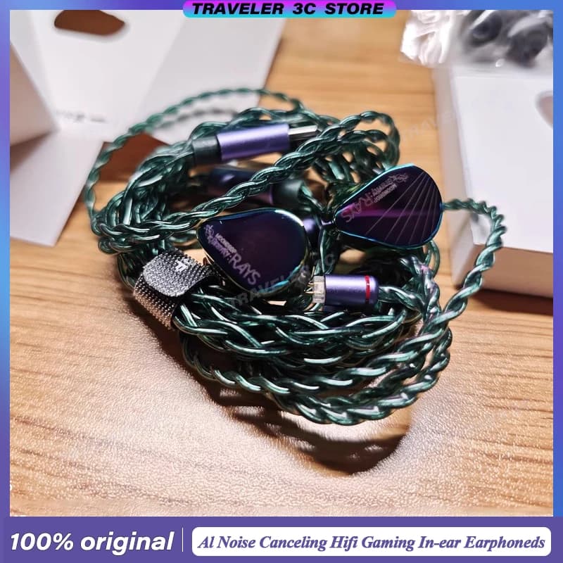 Raggi personalizzati Eq Tuning Al Cuffie da gioco con cancellazione del rumore Tipo-c Hifi Musica Gravity Dsp Gaming Auricolari in-ear Pc Laptop