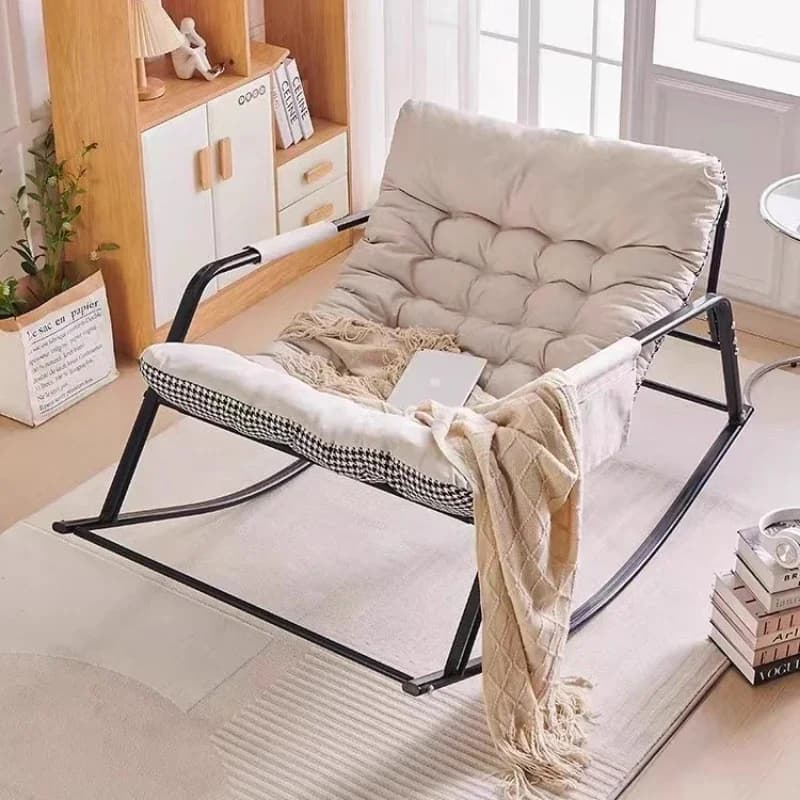 Sedie da soggiorno a dondolo inginocchiate Sedie da gioco per trucco da salone Sedie da giardino Campeggio Rilassanti Comodi mobili Sillon in legno