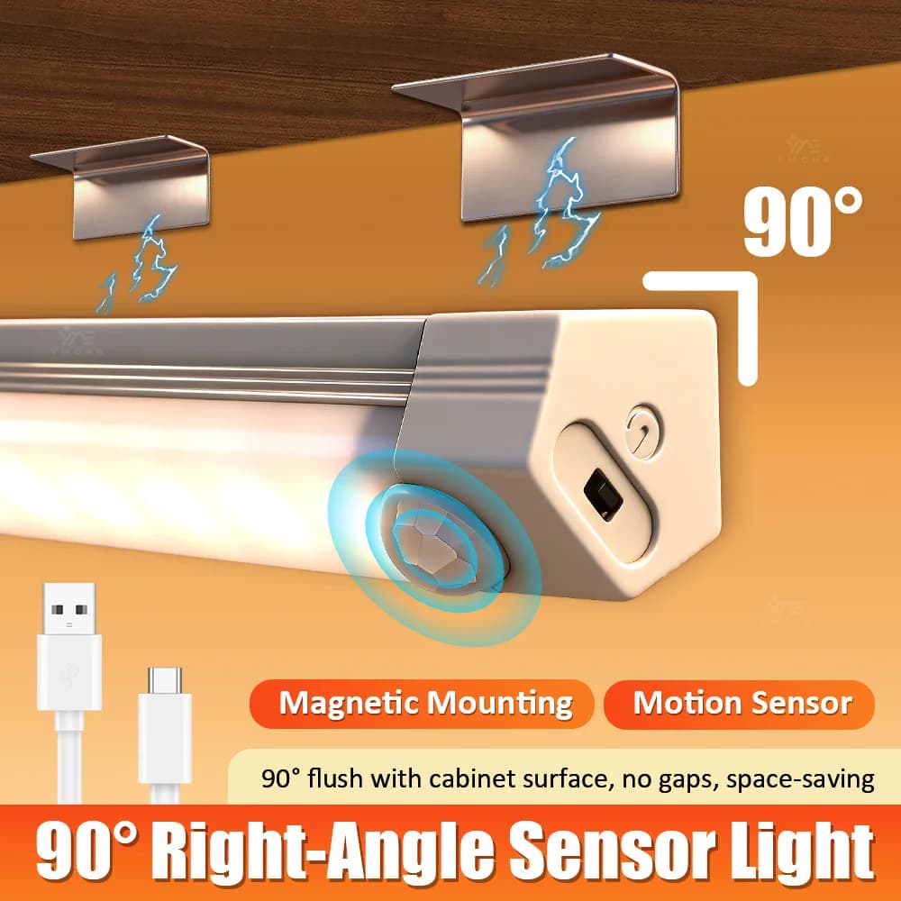 Lampada da Tavolo LED Intelligente con Sensore di Movimento, Funzione Memoria, Luce Notturna Wireless Magnetica, Ricaricabile USB, per Armadio e Guardaroba