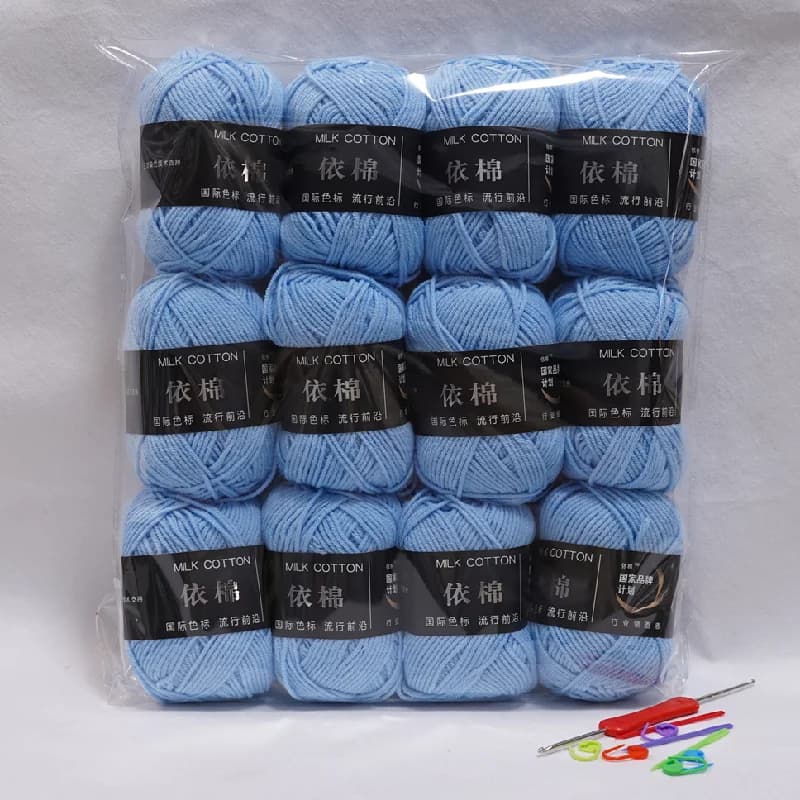 Nuovo 12PCS Filato di Cotone Al Latte Combinazione di Filati Per Maglieria All'uncinetto Set per Fatti A Mano Artigianato FAI DA TE Maglione Sciarpa di Lavoro A Maglia