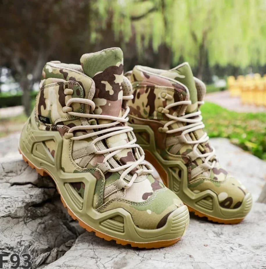Stivali da combattimento per tifosi dell'esercito High Gang Scarpe da alpinismo all'aperto Appassionati militari Stivali tattici Scarpe sportive da uomo Scarpe da corsa