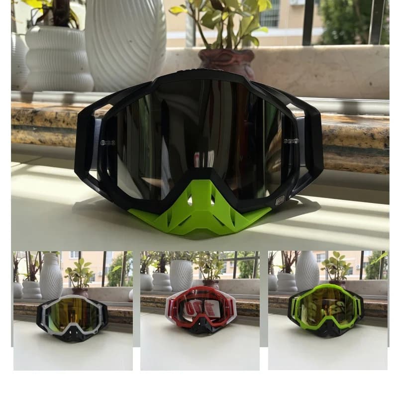 Dual Use Motocross Ski Goggles MX Dirt Bike Snowboard Riding Eyewear Anti-Fog UV400 Windproof Anti-Shock Soft Foam Unisex