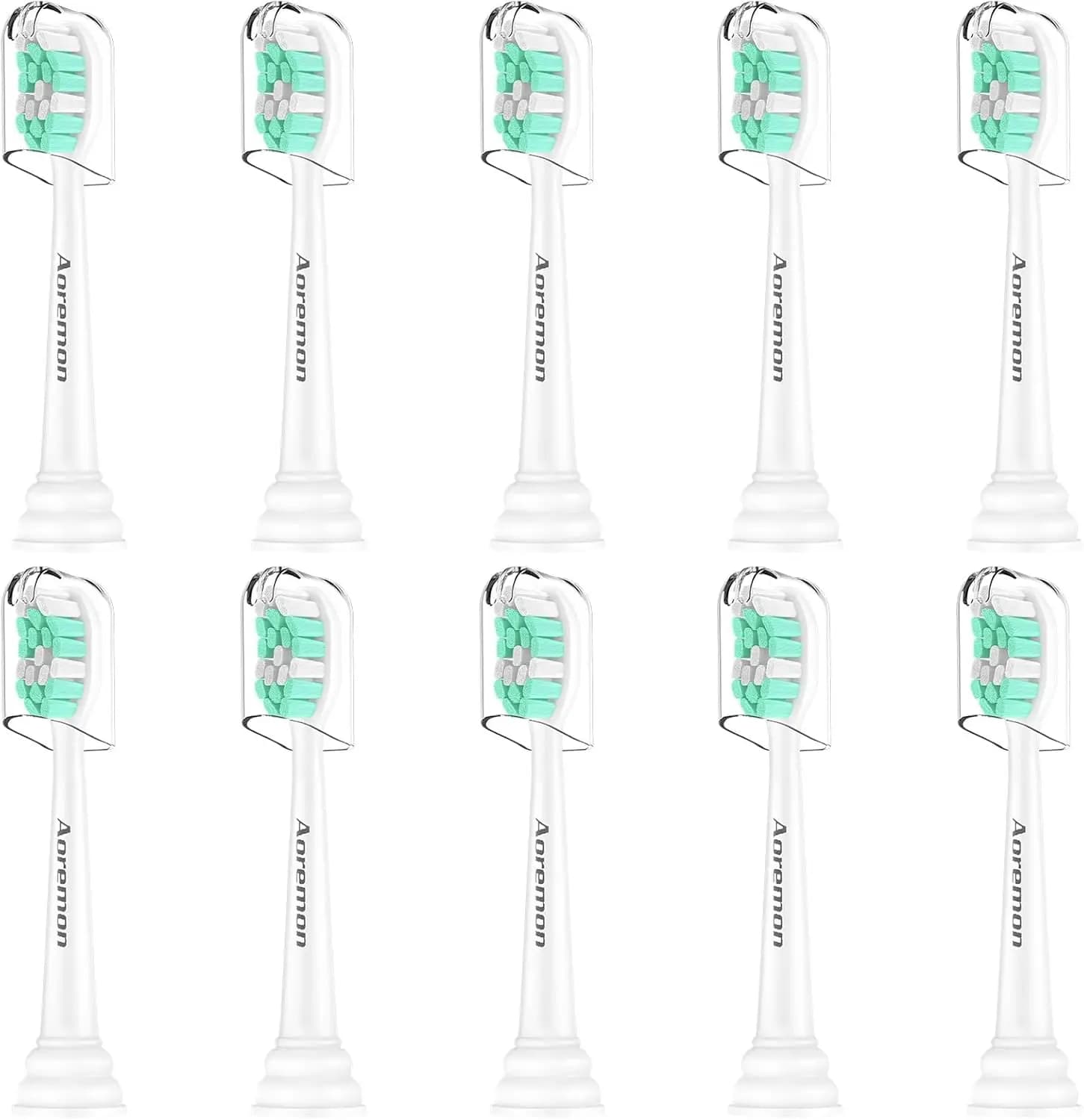 Compatible Replacement Heads for Electric Toothbrush, Pack of 10 with Indicating Sets for Effective Cleaning