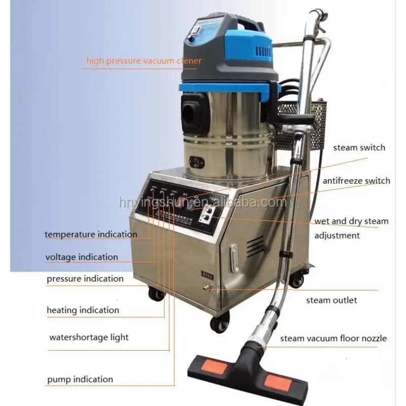 Lavatrice per auto a vapore portatile mini formato 10bar con aspirapolvere