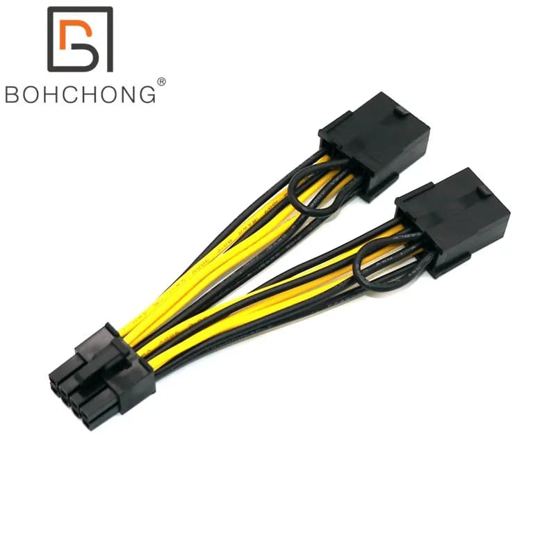 Cavo di alimentazione scheda grafica video doppia PCIe 2x8P PCI-E 8 pin femmina a ATX CPU 8 P-in maschio per NVIDIA TESLA K80 M40 M60 P40 P100