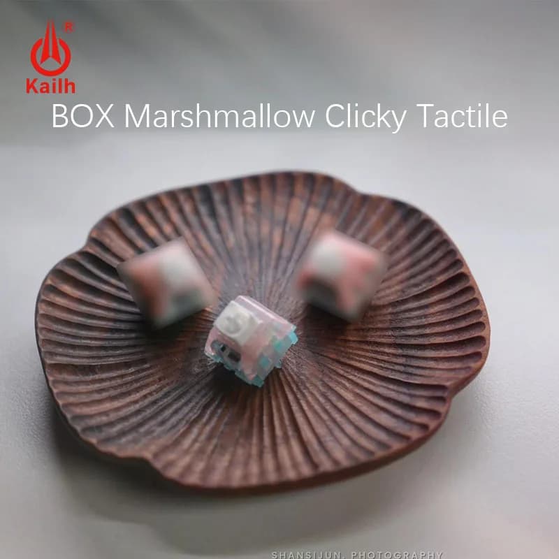 Interruttore Tattile Kailh BOX Marshmallow Clicky a 5 Pin 50g Simile all'Interruttore Blu, Completamente in POM, Hot Swap, Accessori per Tastiera Meccanica