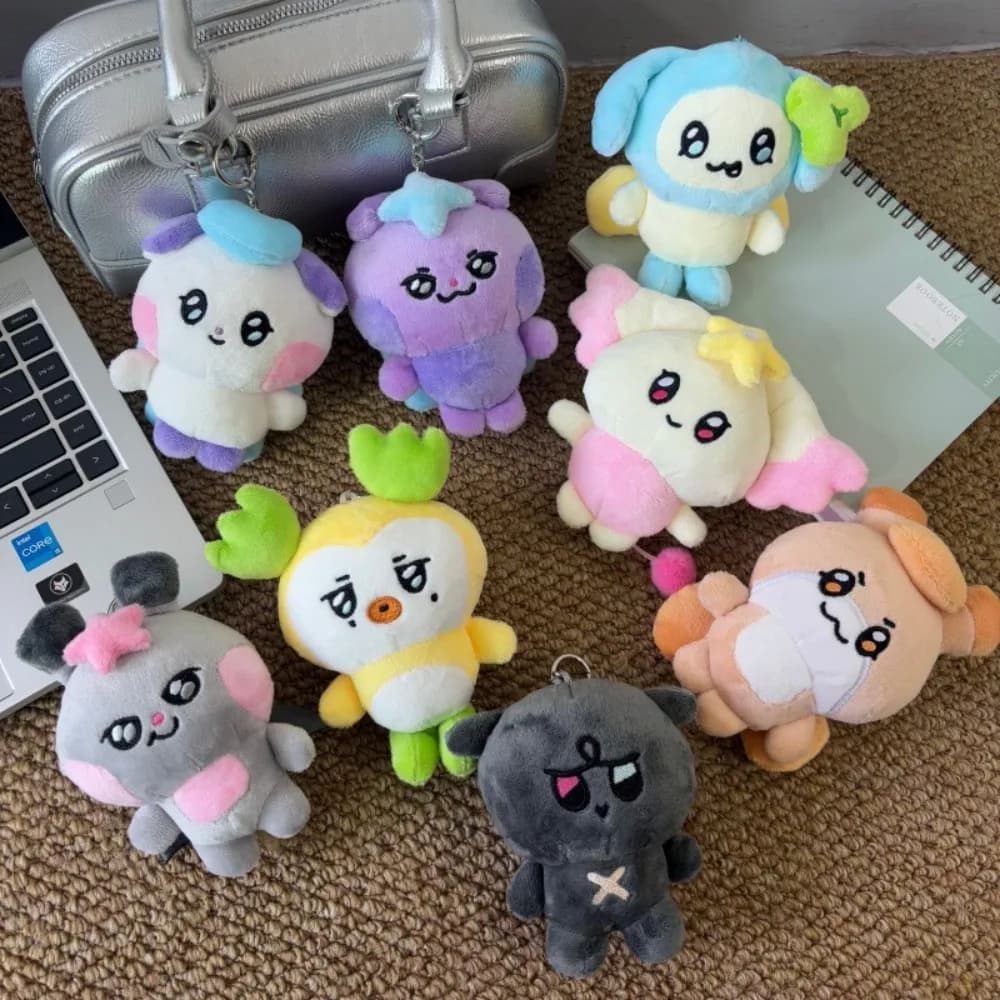 //.48style ATEEZ Keychain Plush New Aniteez Kawaii Stuffed Animals Plushies Toy Korean Room Decor Kids Fans Gifts MIGHTEEZ