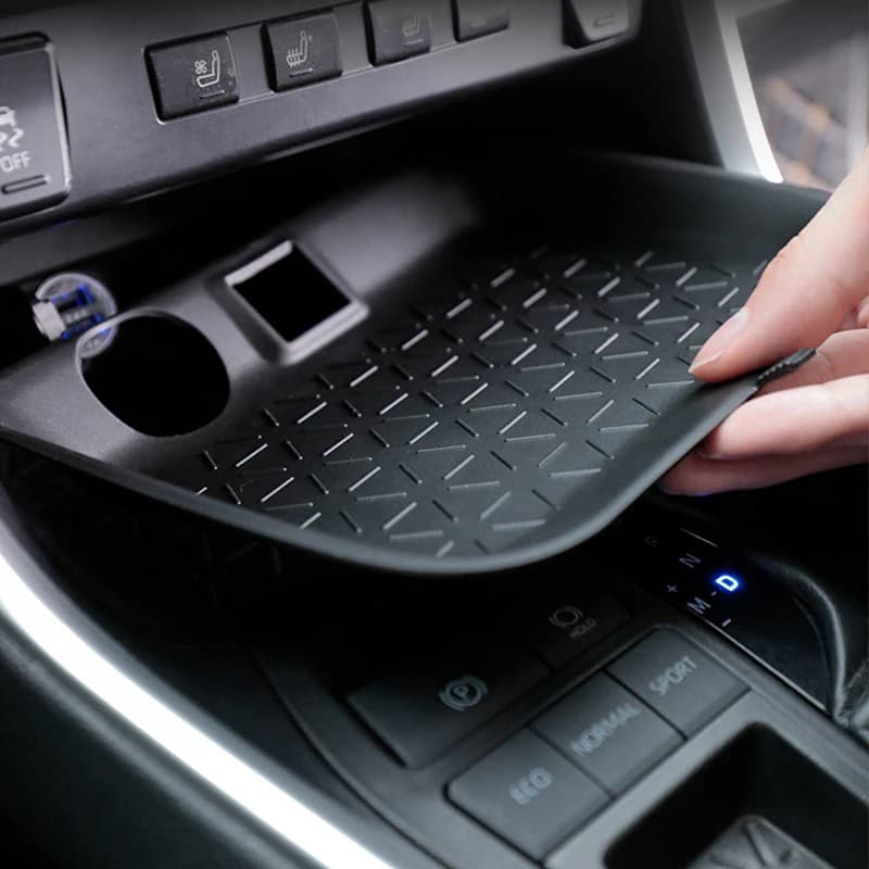 Car Door Groove Mat Slot Cup Holder Pad Anti-slip Decoration Cover For Toyota RAV4 Auto Accessories Auto Parts
