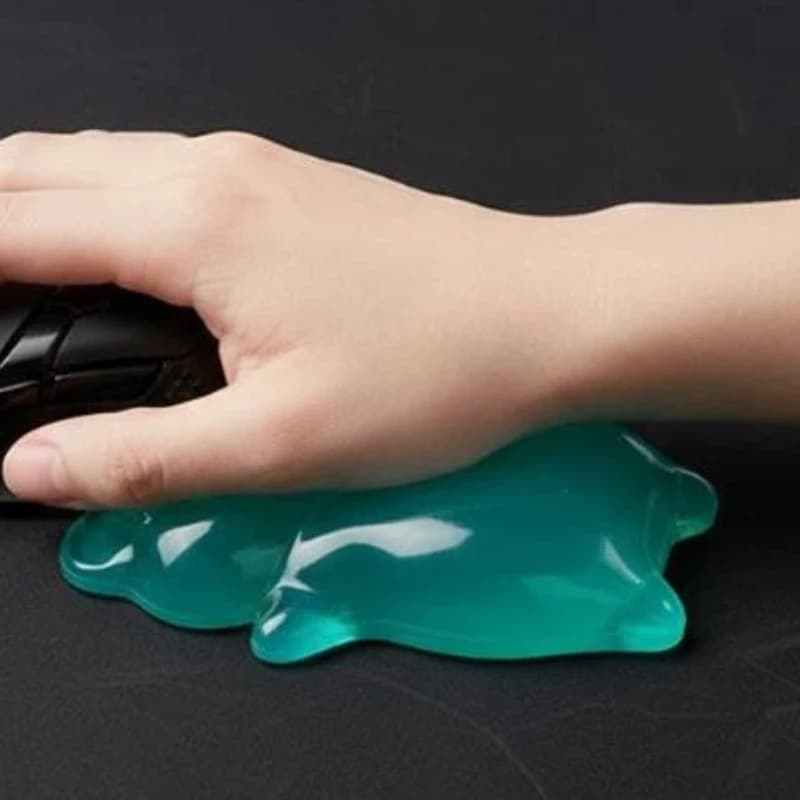 Cuscino Poggiapolsi Morbido e Trasparente a Forma di Orso - Supporto Ergonomico in Gel per Alleviare il Dolore - Tappetino per Mouse in Silicone Carino per Casa e Ufficio