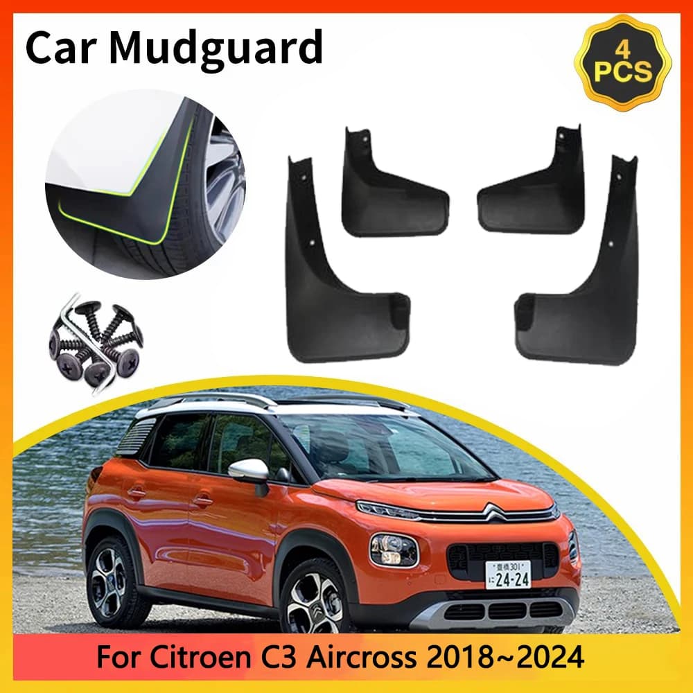Per Citroen C3 Aircross A88 MK1 2018 ~ 2024 2019 2020 2021 2022 Auto Parafanghi Paraspruzzi Parafango Paraspruzzi Paraspruzzi Parafango Auto