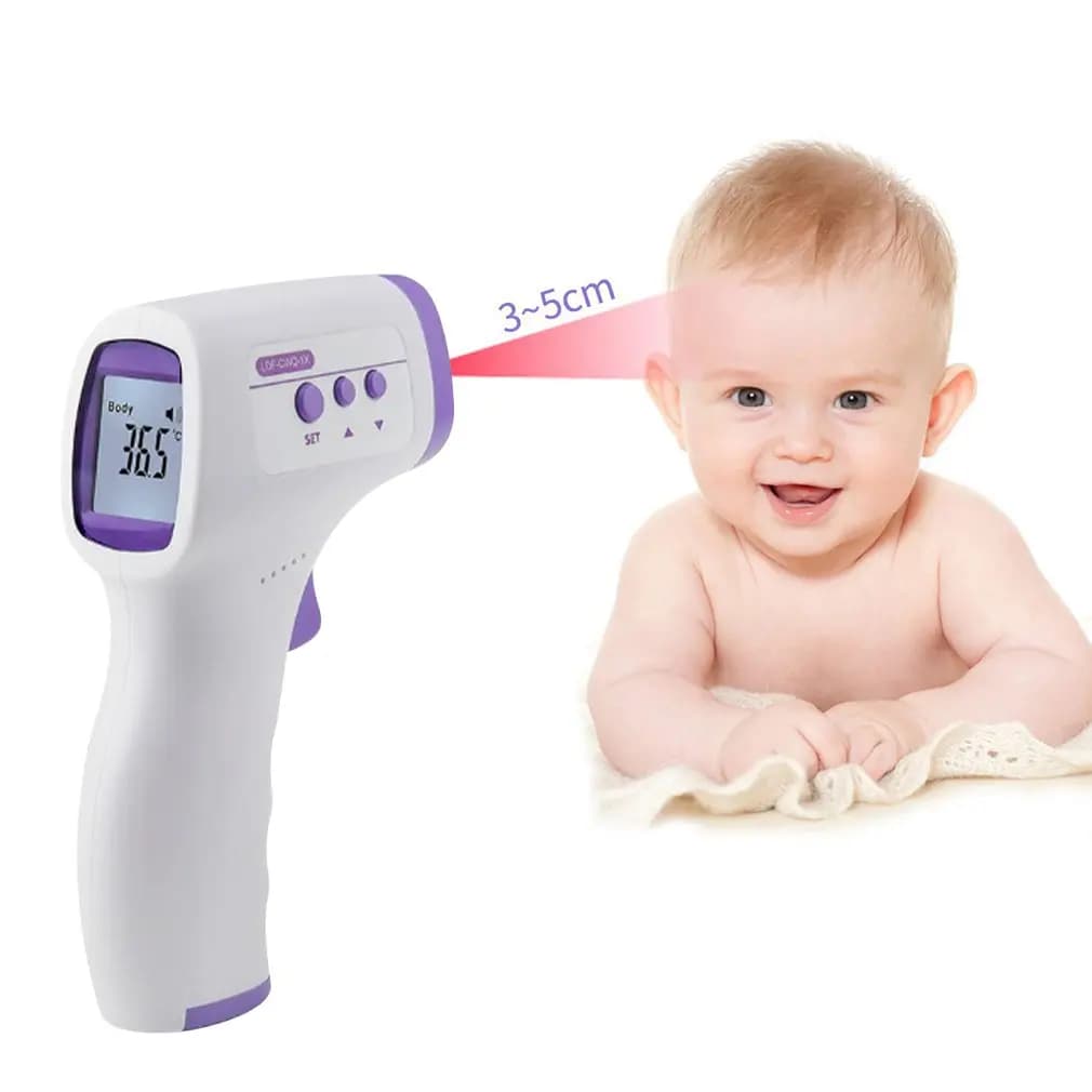 ALIWUZN infrared fever thermometer Ear thermometer for body temperature without digital LCD contact for medical home use