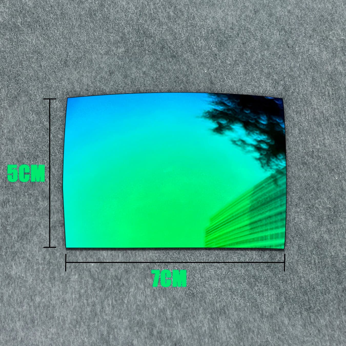 1 Pair Un-cut Lens Green Mirror Polarized Lenses 1.5mm for Sunglasses TAC UV400 Coating Shades Lens for Optical Manufacturers
