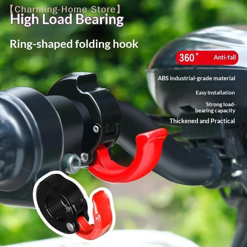 【M】Gancio appendiabiti in ABS/alluminio, gancio per casco, gancio sostituibile per borse da bici, gancio multifunzione per moto, facile da installare