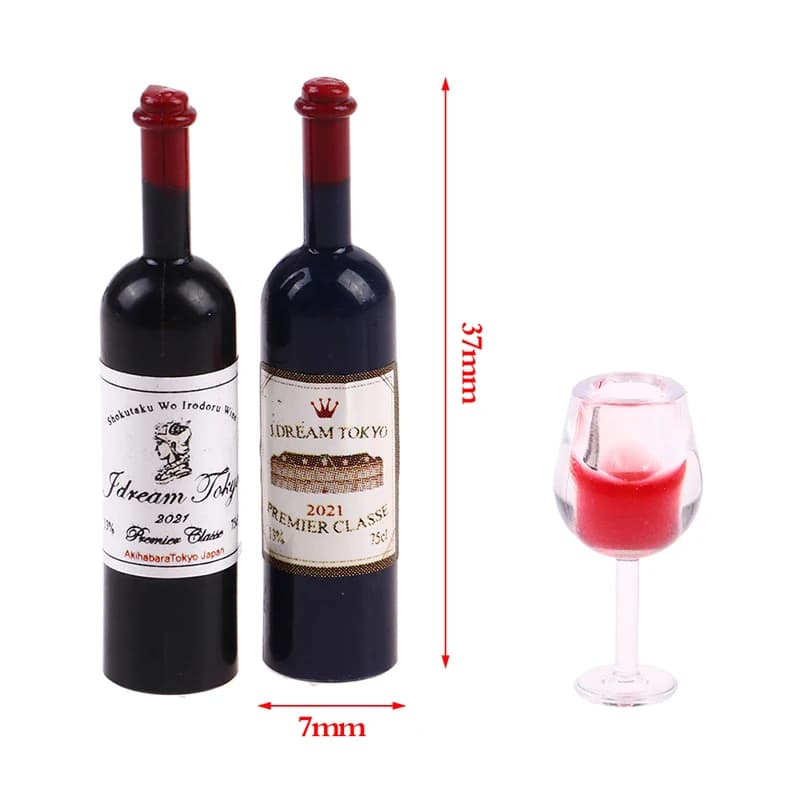 5 pezzi 12 casa delle bambole in miniatura tazza di vino tazza di birra bottiglia di vino modello set di mobili per la decorazione della casa giocattolo