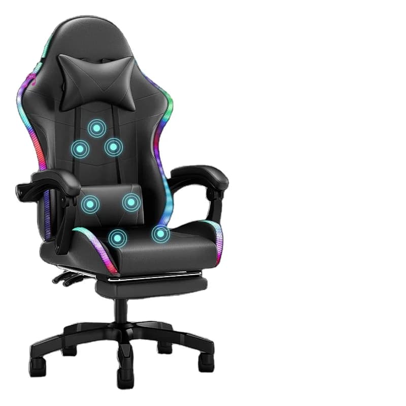Prezzi all'ingrosso Sedia da gioco per computer per adulti con luci e altoparlanti