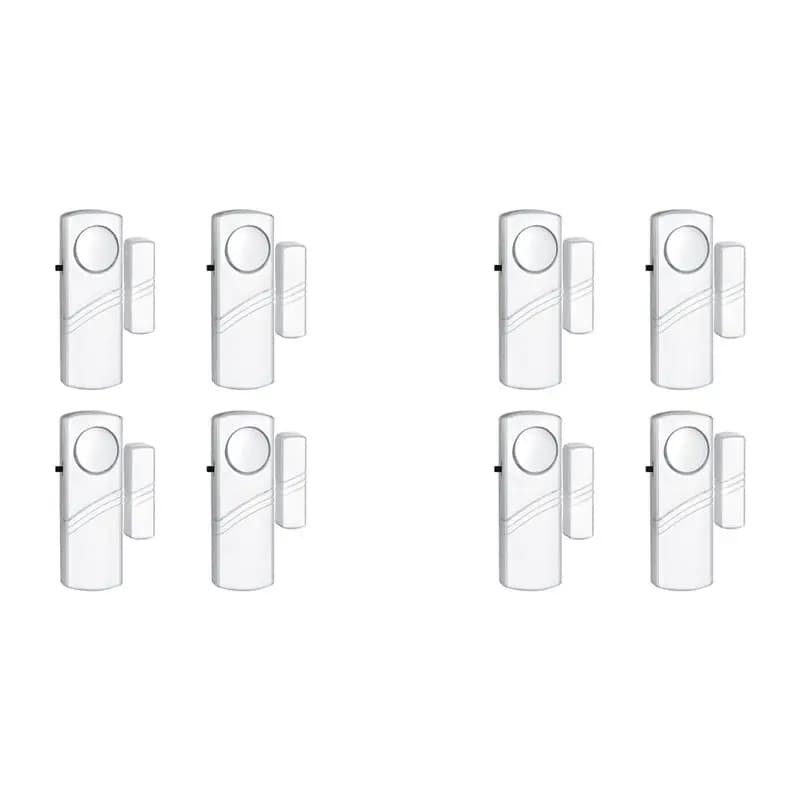 ABKQ-8PCS Allarme di sicurezza per porte e finestre, allarme antifurto wireless per porte e finestre, allarmi per campanello per ufficio, finestra, piscina