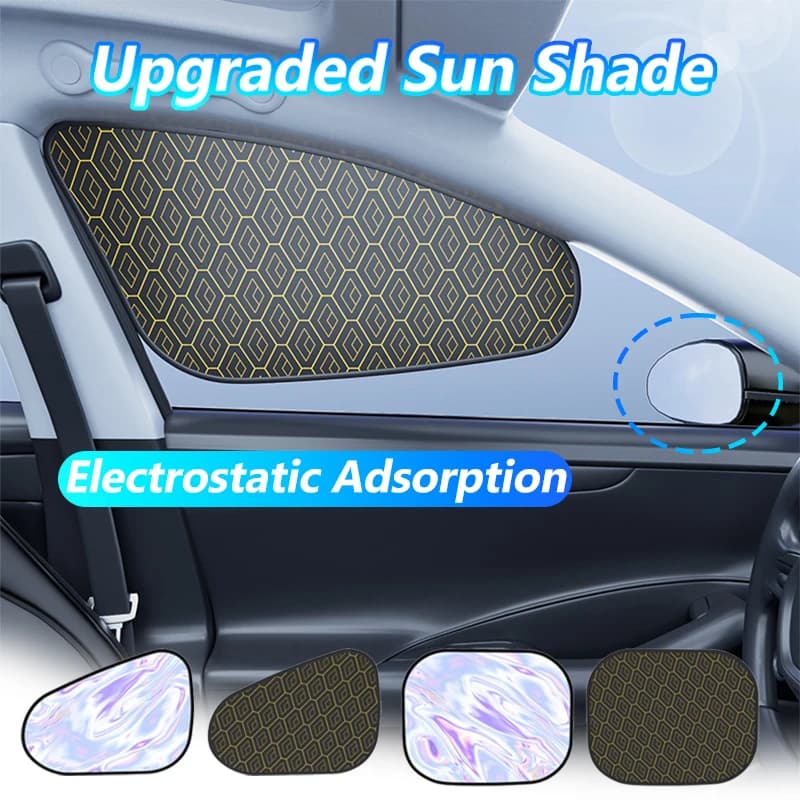 Auto Elettrostatico Lato Tenda Da Sole Tende Pieghevole Finestra Laterale Parasole Addensare Antiriflesso UV-Riflettente Tenda di Protezione Solare