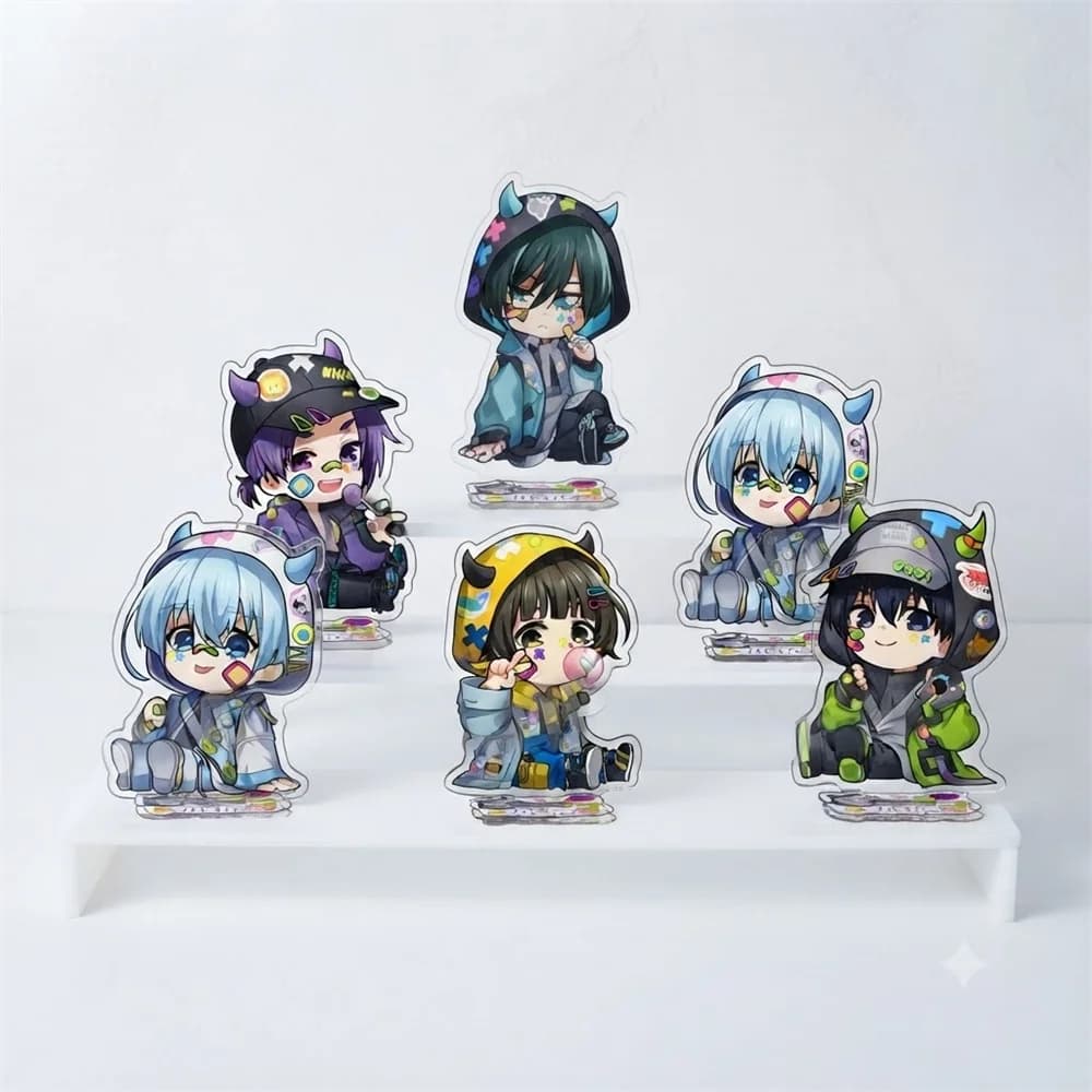 10CM Anime Blue football Acrylic Keychain Stand Model Ornament Accessories Goods Christmas Gifts