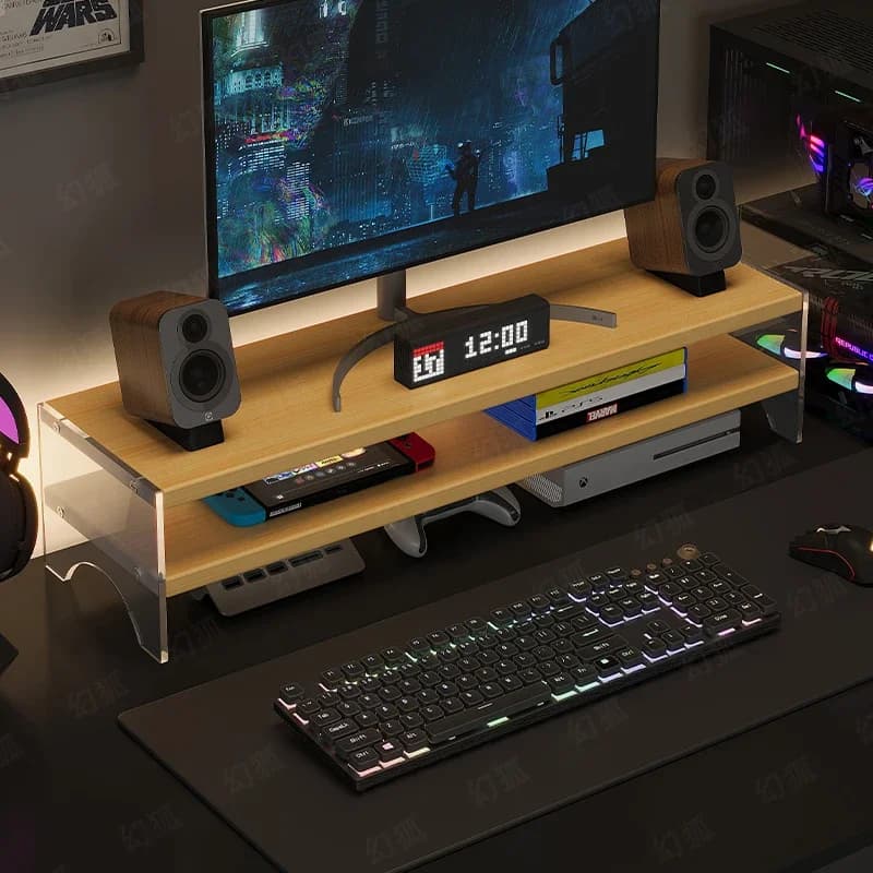 Computer Desktop Monitor Bench Acrylic Desktop Stand