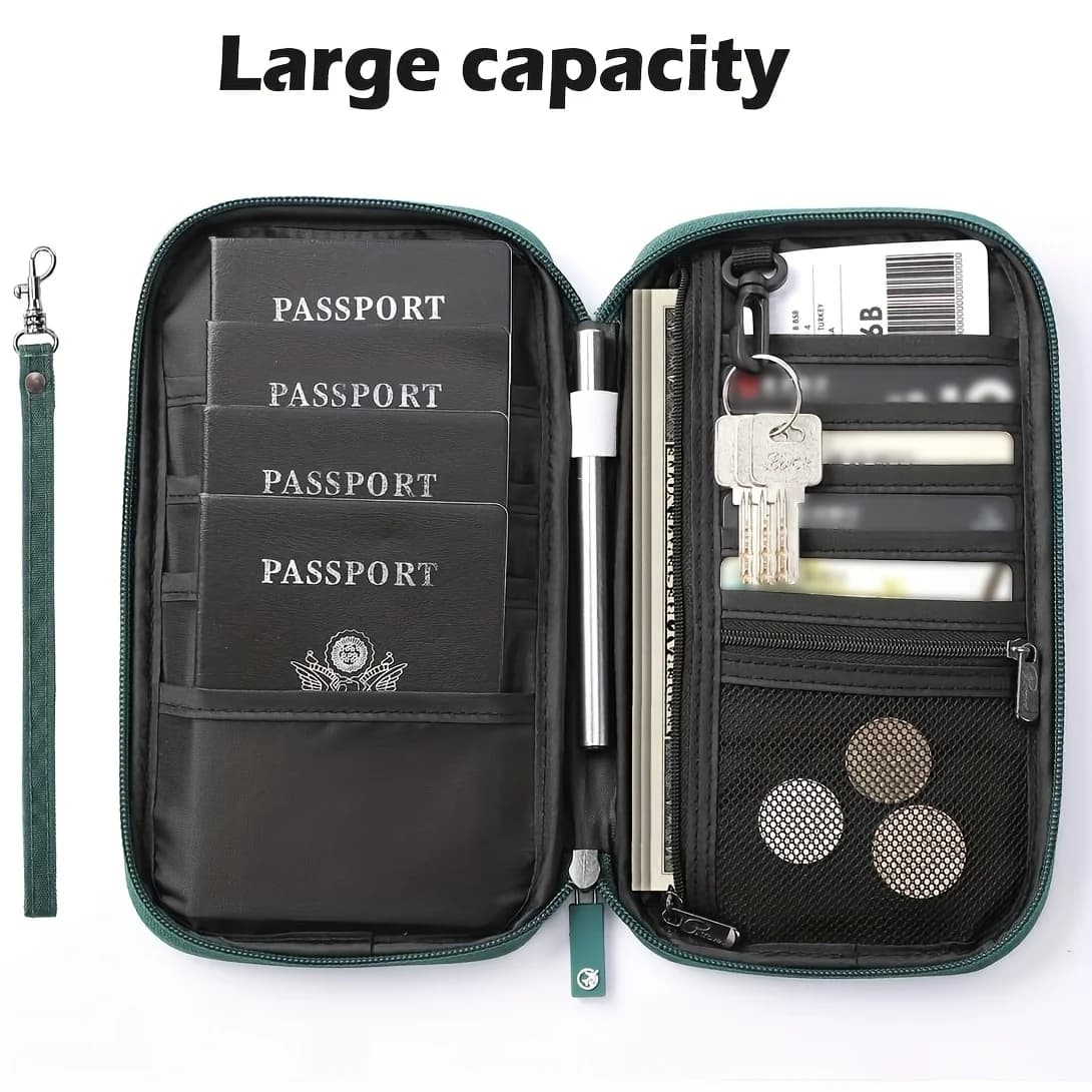 Portadocumenti da Viaggio per Famiglia, Borsa Porta Passaporti, Accessorio da Viaggio Portatile | Spedizione in 24 ore