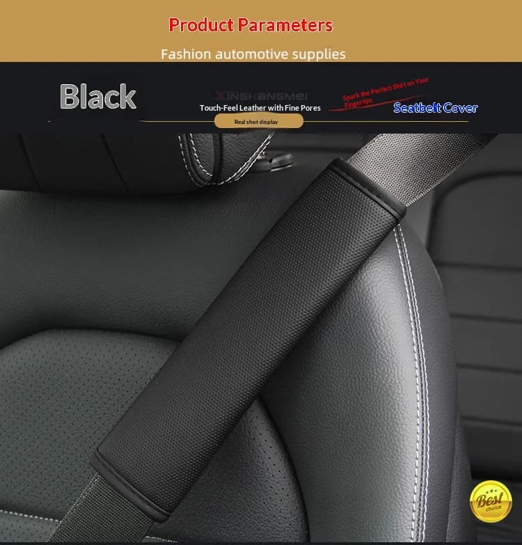 1 pcs protective belt cover for car anti-neck strangling leather-sensitive leather hole fine safety belt for car cover shoulder