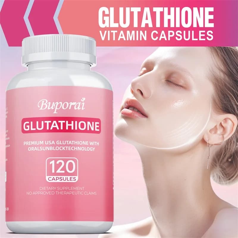 Glutathione Supplements - Contains Collagen, Natural Antioxidants, Detox and Fegate Health, Supports Hair Health, Articulations and Nails