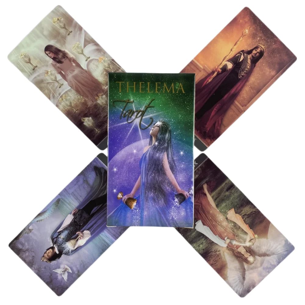 Thelema Tarocchi A 78 Mazzo Oracle English Visions Divination Edition Borad Giocare a Giochi
