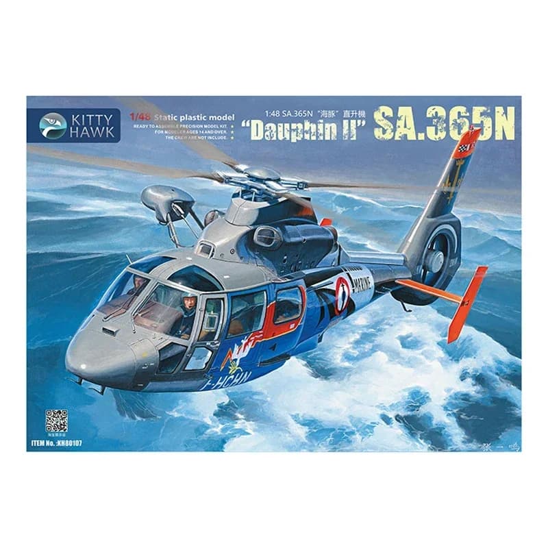 Kitty Hawk 1/48 modello di assemblaggio KH80107 SA.365N Dauphin II Elicottero -Kit modello di aereo