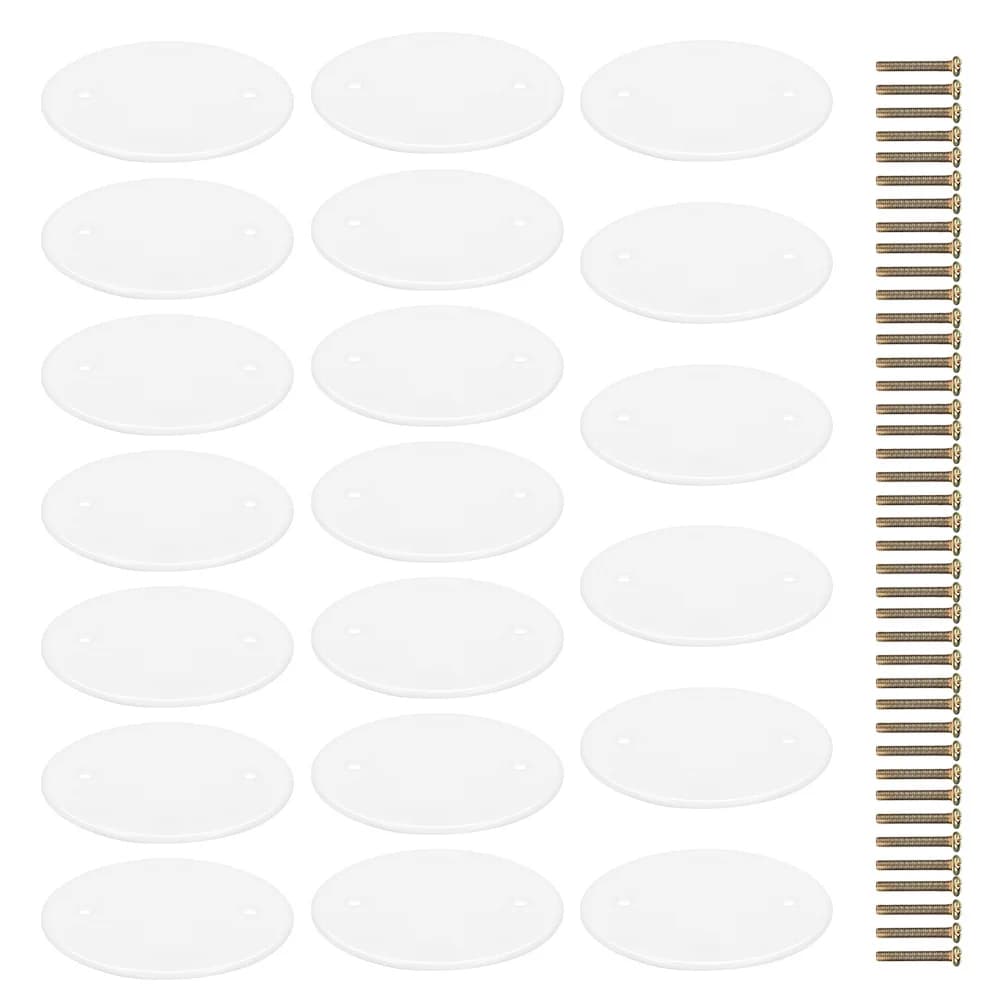 Electric Ceiling Cover Plate 20 Pieces Empty Round Cover For Lamps Hide Harness Holes Easy to Install in Homes Offices