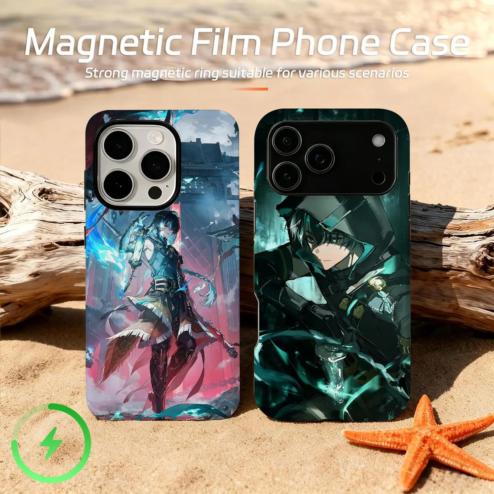 Wuthering Waves jingran Phone Case For iPhone17 16 16e 15 14 13 12Plus Pro Max Glossy Magnetic Film Case