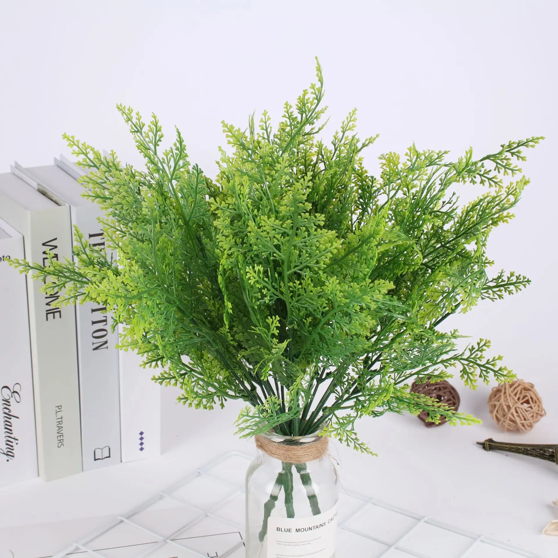 13 inch artificial fern aquatic plant for green wall garden decorations, Persian fern, fake green