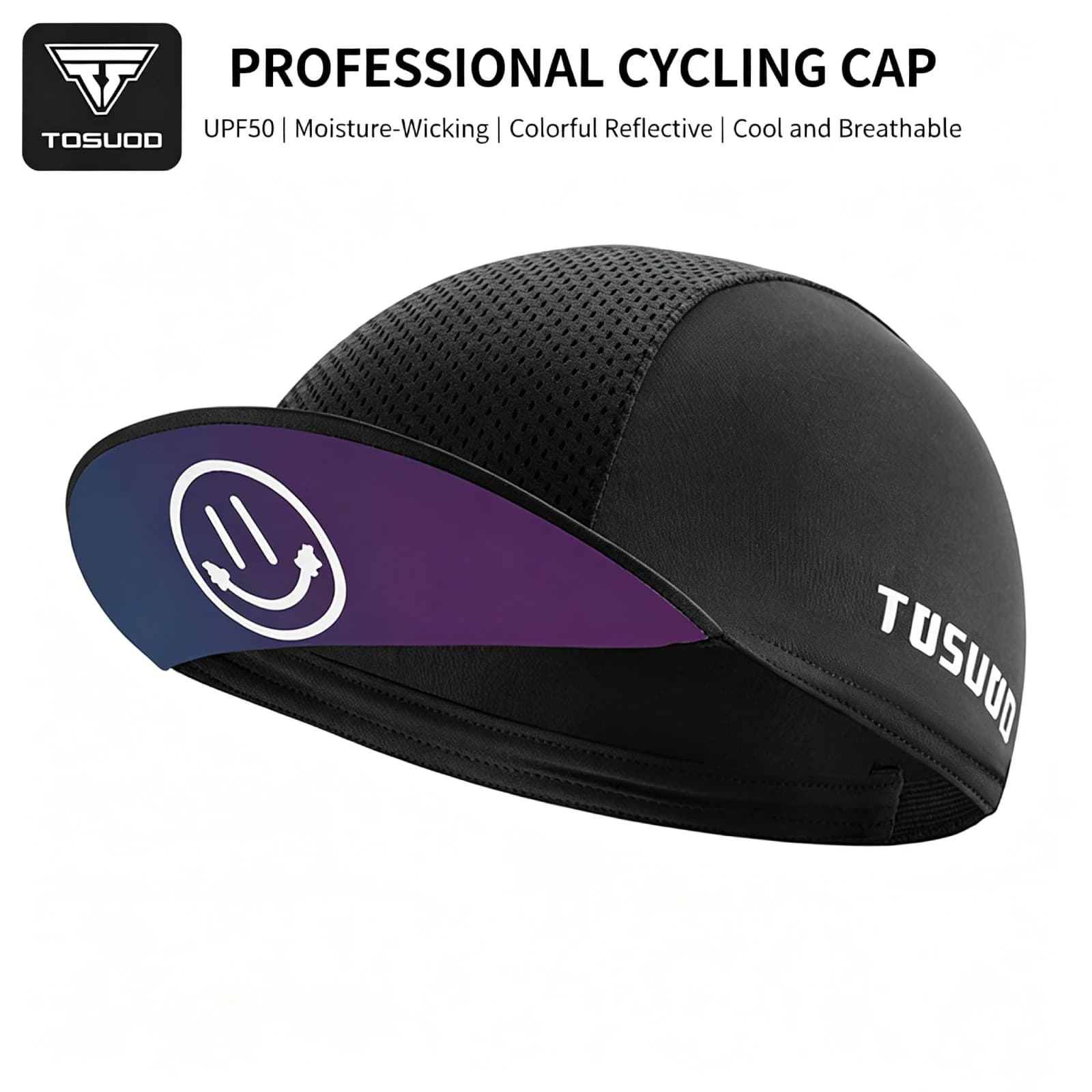 TOSUOD Summer Light Mesh Cycling Caps Ice Silk Cooling UV Protection Quick Dry Under Helmet for MTB Road Bike Outdoor Sports