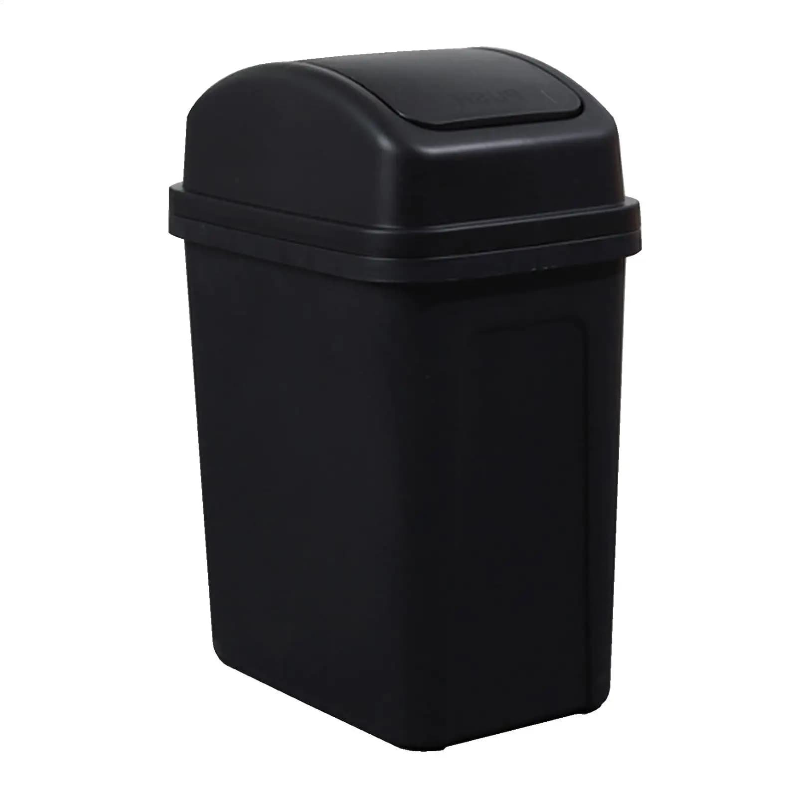 Trash Can Garbage Bin Countertop Wastebasket Storage Bucket With Swing Lid Rubbish Basket For Home Living Room Kitchen