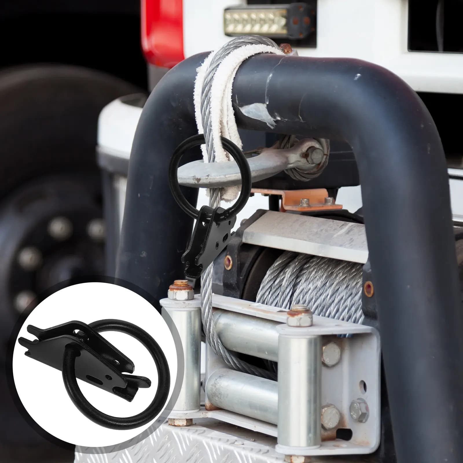 O Ring Tie Down Anchor Heavy Duty Iron E Track Rings For Truck Bed Trailer Cargo Securing Hooks Load Fastening System