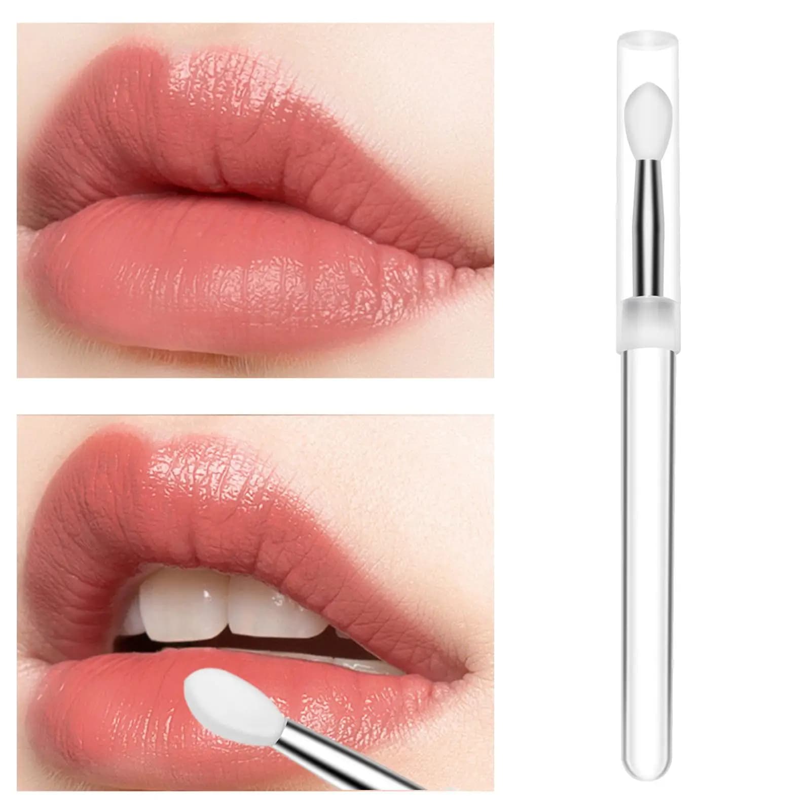 Pennello per labbra Pennello per labbra Pennello per trucco portatile Strumento di bellezza Applicatore per rossetto per
