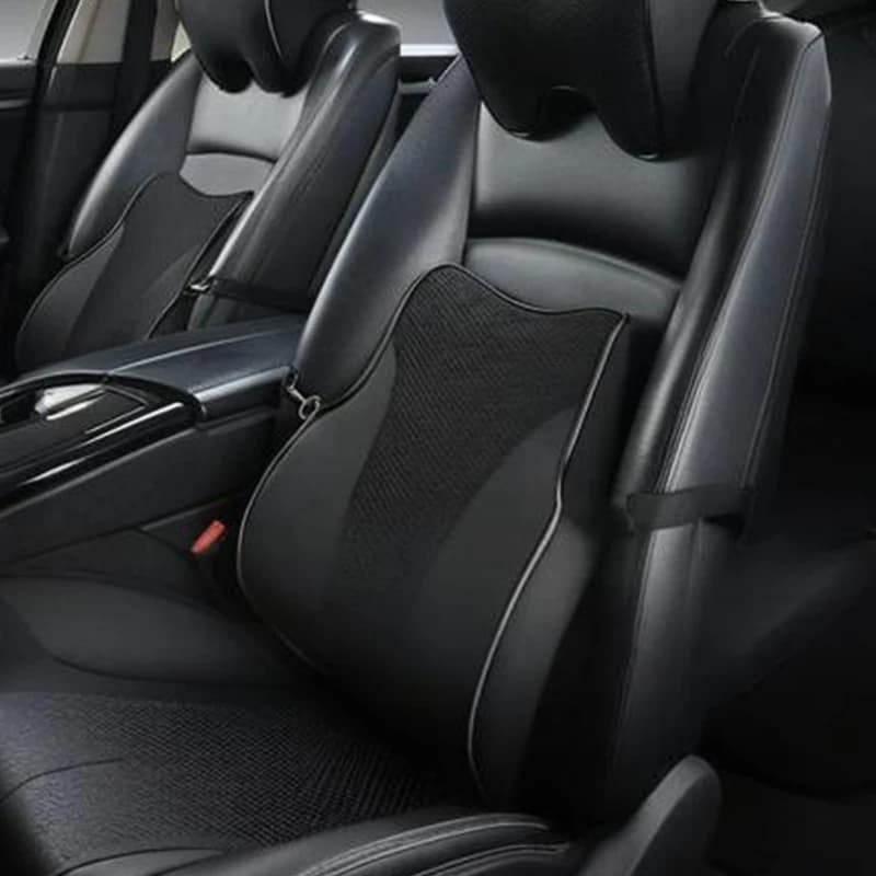 Cuscino di supporto lombare per auto in memory foam per sedile conducente Cuscino ergonomico traspirante per alleviare il mal di schiena Accessori interni