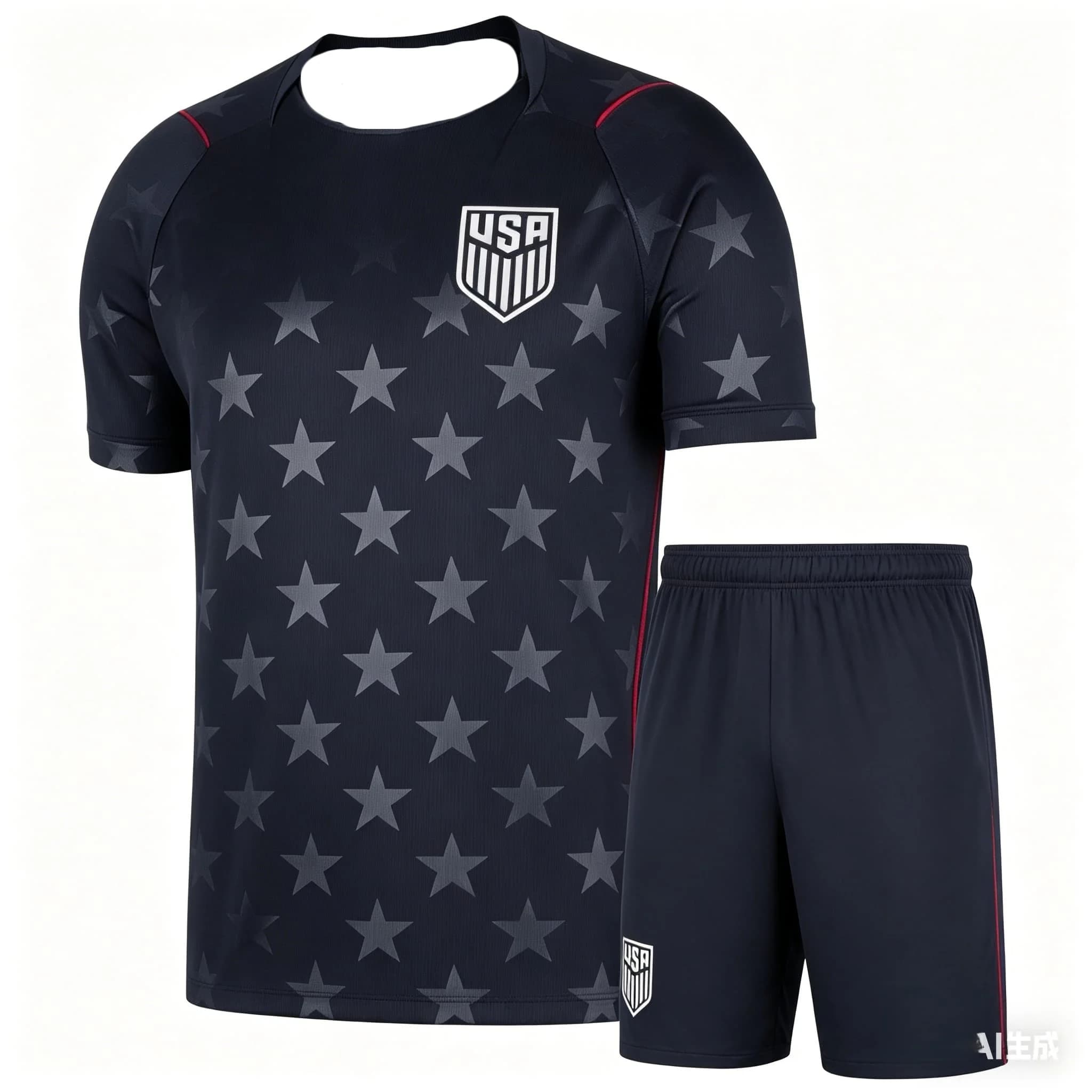 Set Maglia da Calcio della Nazionale degli Stati Uniti, Maglietta Traspirante Comoda, Abbigliamento Sportivo per Tifosi, Set Completo per Uomo