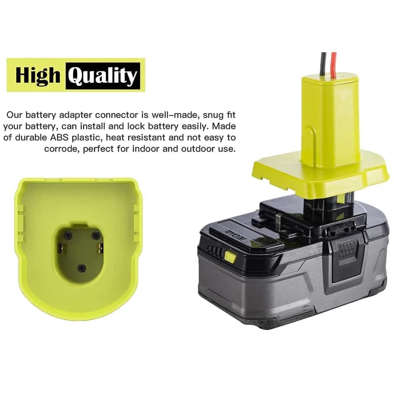 NUOVO Adattatore Batteria Power Wheel per Ryobi 18V 20V Batteria agli ioni di litio Ponticello Morsetti per cavi Caricabatteria per auto portatile Avviatore di emergenza