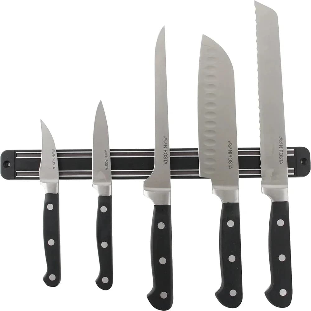 Portacoltelli magnetico da 13 pollici con montaggio a parete, striscia magnetica per coltelli in acciaio inossidabile, resistente e potente, per riporre coltelli, barra da cucina