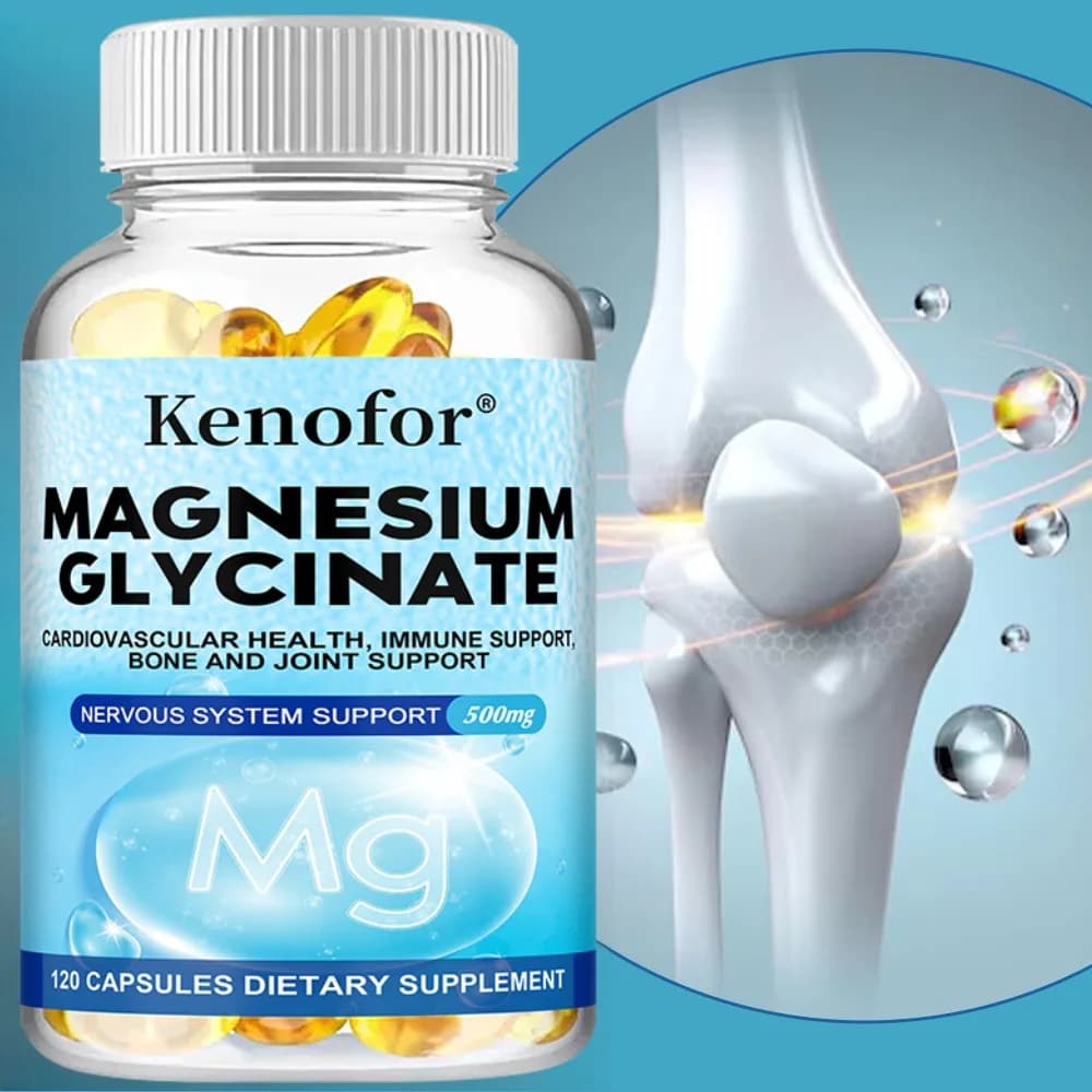 Magnesium Supplement 500mg & Zinc,Vitamin D3 High Absorption Support for Women & Men Mineral Vegen Capsules