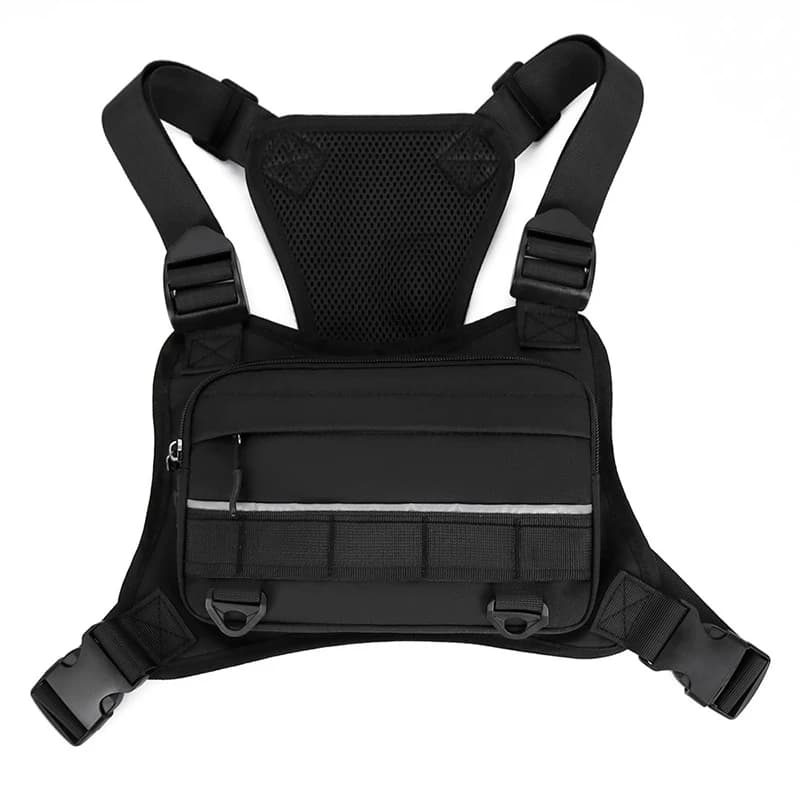 Reflective Outdoor Sports Vest Backpacks Hip-hop Streetwear Chest Rig Bag Riding Chest Bags Multi-functional Storage Waist Packs