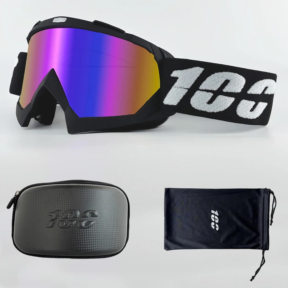 Un set di occhiali da moto occhiali da uomo donna protezione da sci fuoristrada ciclismo sicurezza occhiali antipolvere protezione moto antipolvere