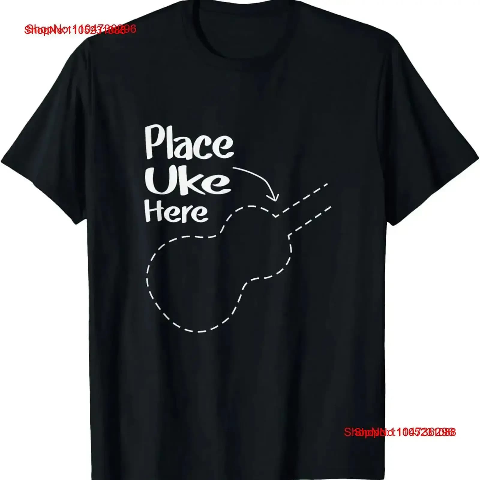 Place Uke Here Divertenti accessori musicali per ukulele per giocatori T Shirt vintage Grafica lavata streetwear Casual Comodo
