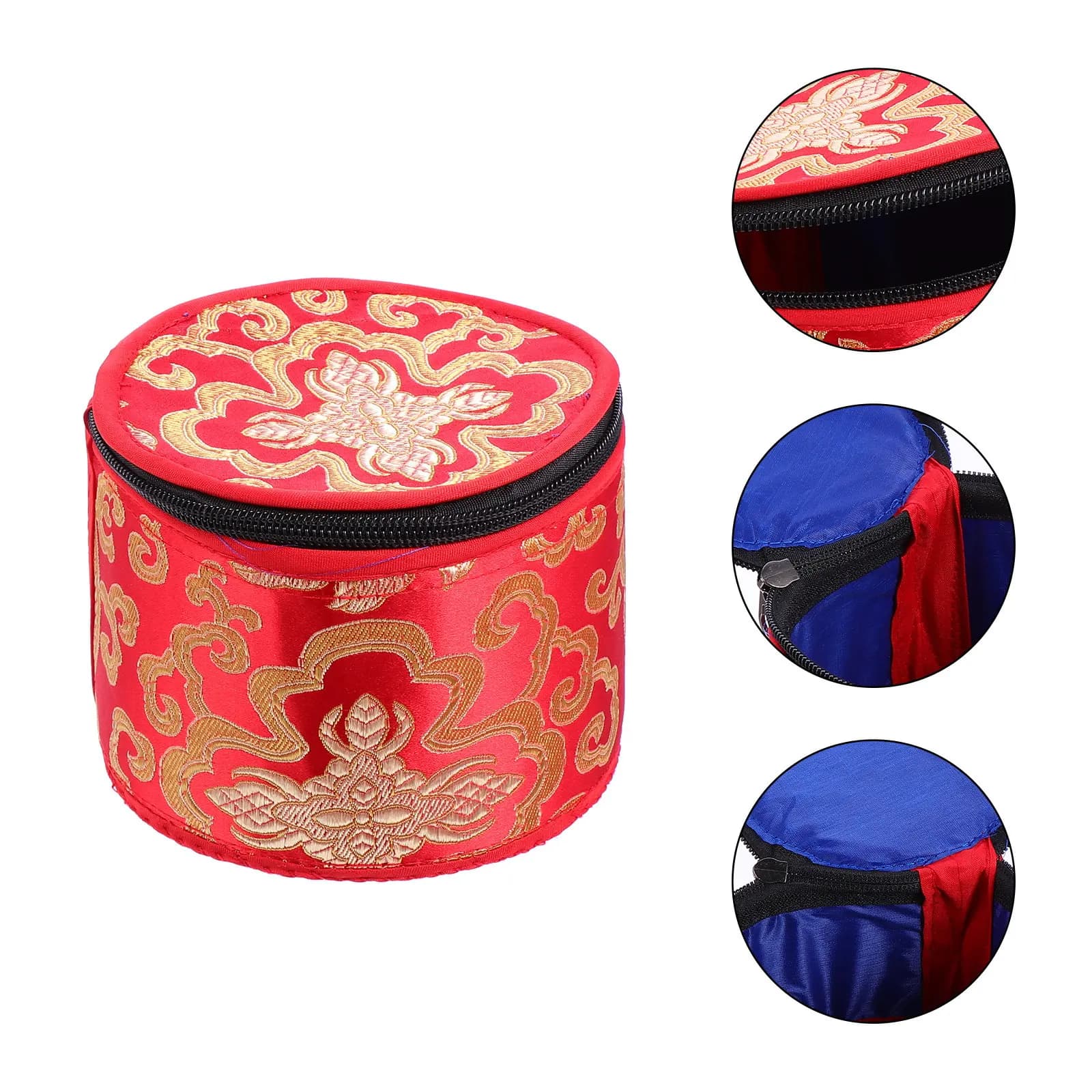 Buddhist Singing Bowl Case Handmade Embroidered Lucky Storage Bag Mat Tibetan Meditation Sound Bowl Holder Carrying