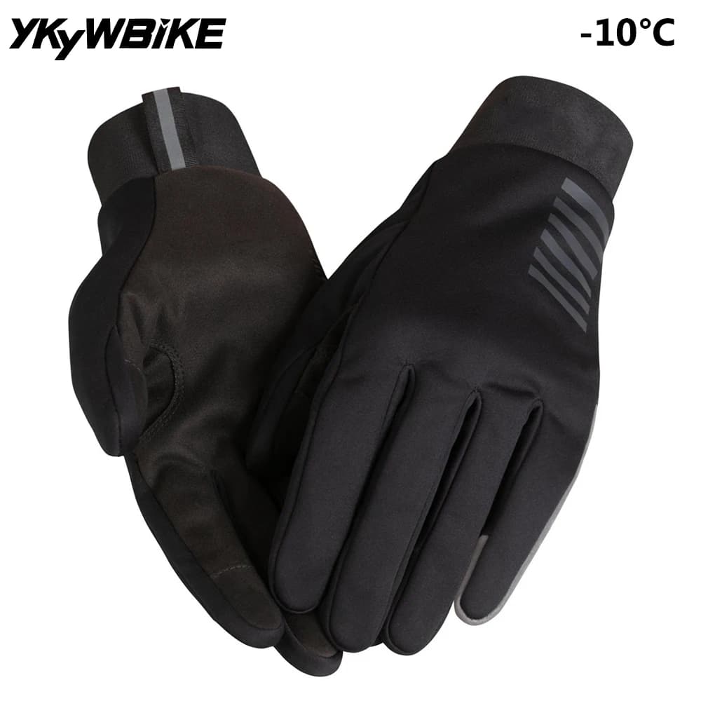YKYWBIKE Gloves & Gloves Cycling Gloves Thermal Fleece Cycling Gloves Waterproof Sports Windproof Gloves with Winter Heat