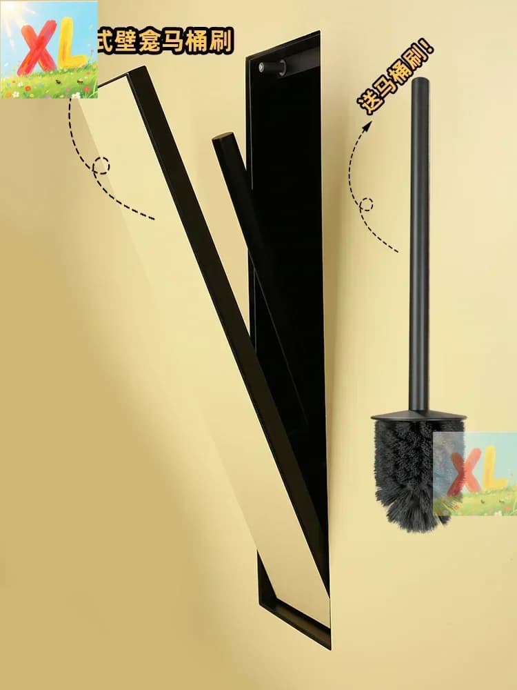 Stainless Steel Niche Bathroom Embedded Niche Toilet Brush Wall-Mounted Customizable